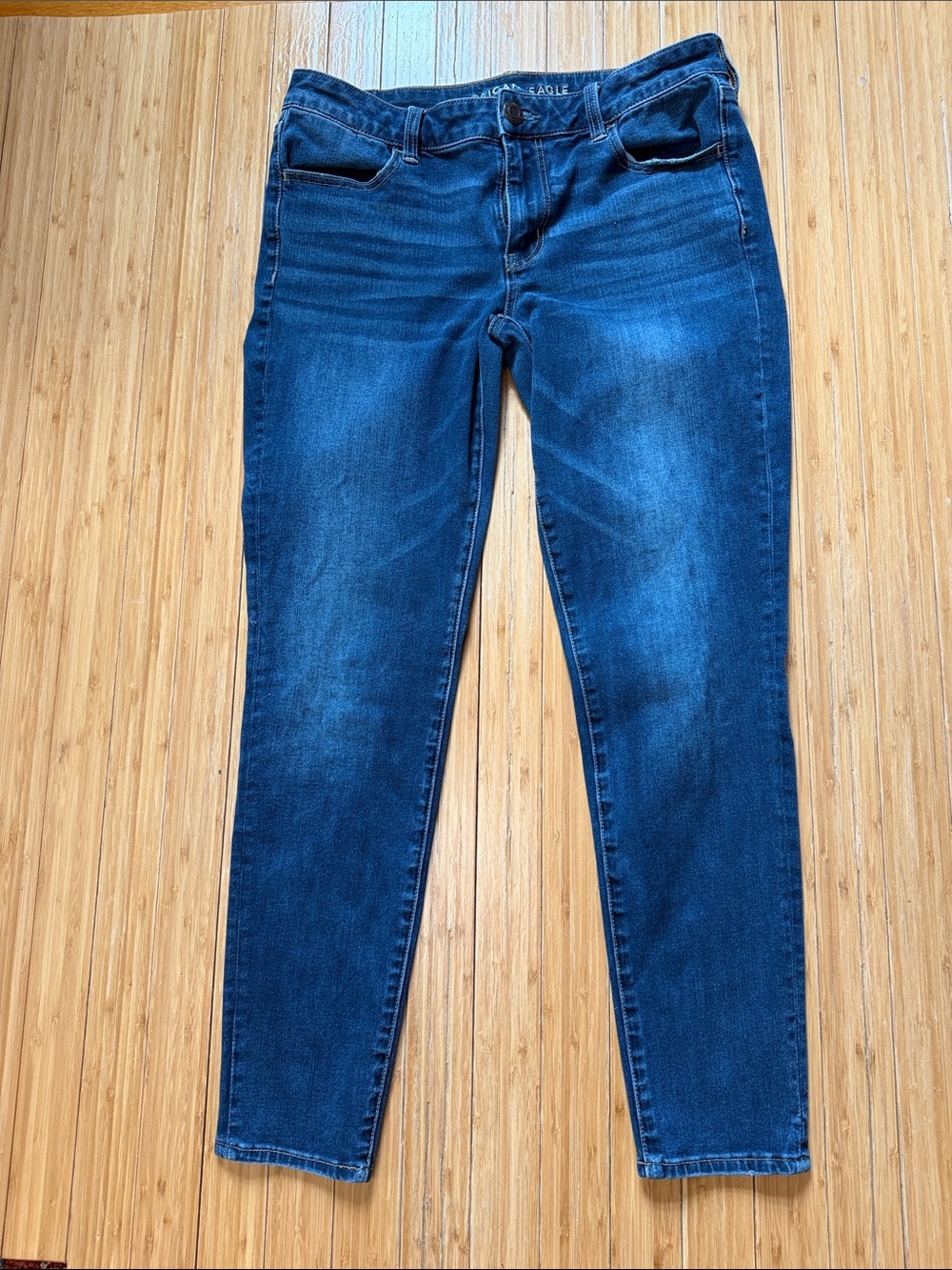 American Eagle Outfitters Women's Deep Blue Skinny Jeans